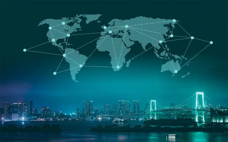 trade-and-commerce--world-map-over-city-at-night (1) trade-and-commerce--world-map-over-city-at-night (1)